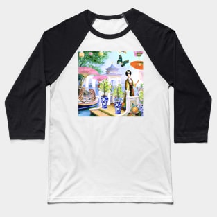 Lemon tree chinoiserie garden Baseball T-Shirt